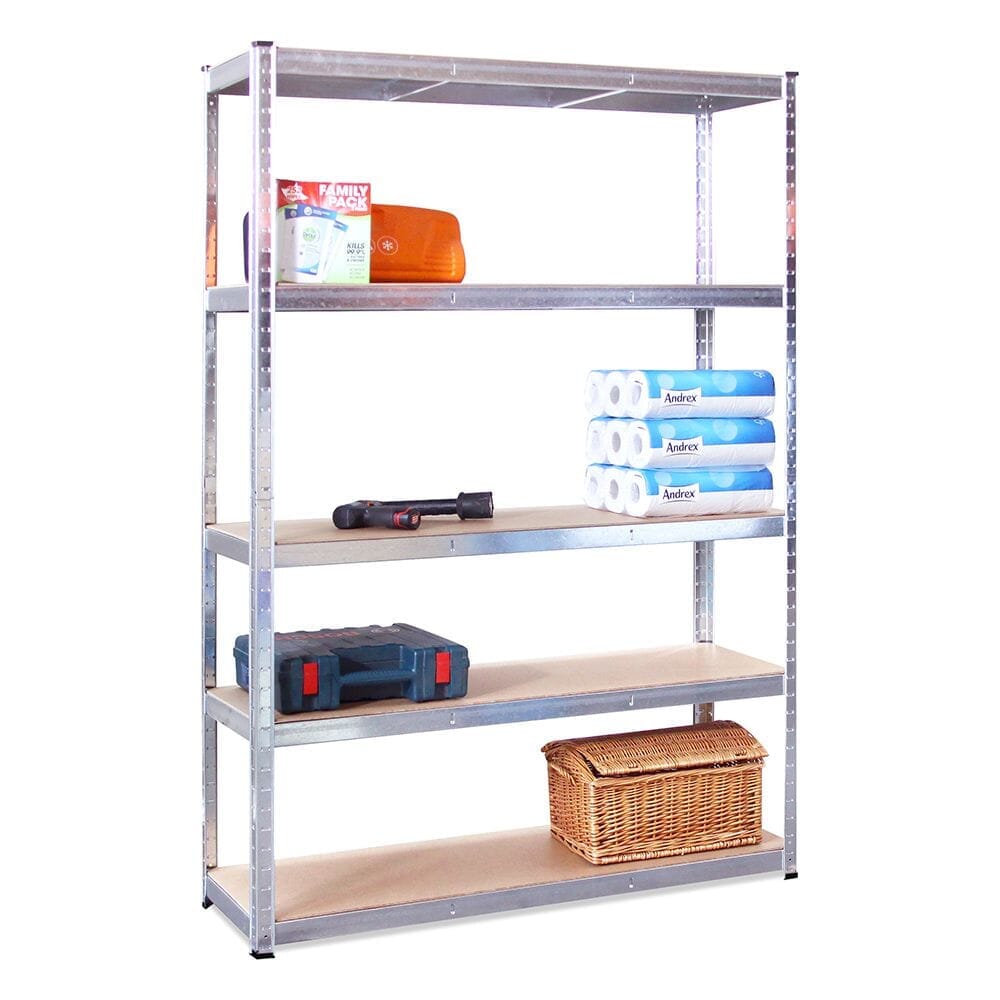 5 Tier Boltless Shelving Unit (set of 3) Plus Workbench