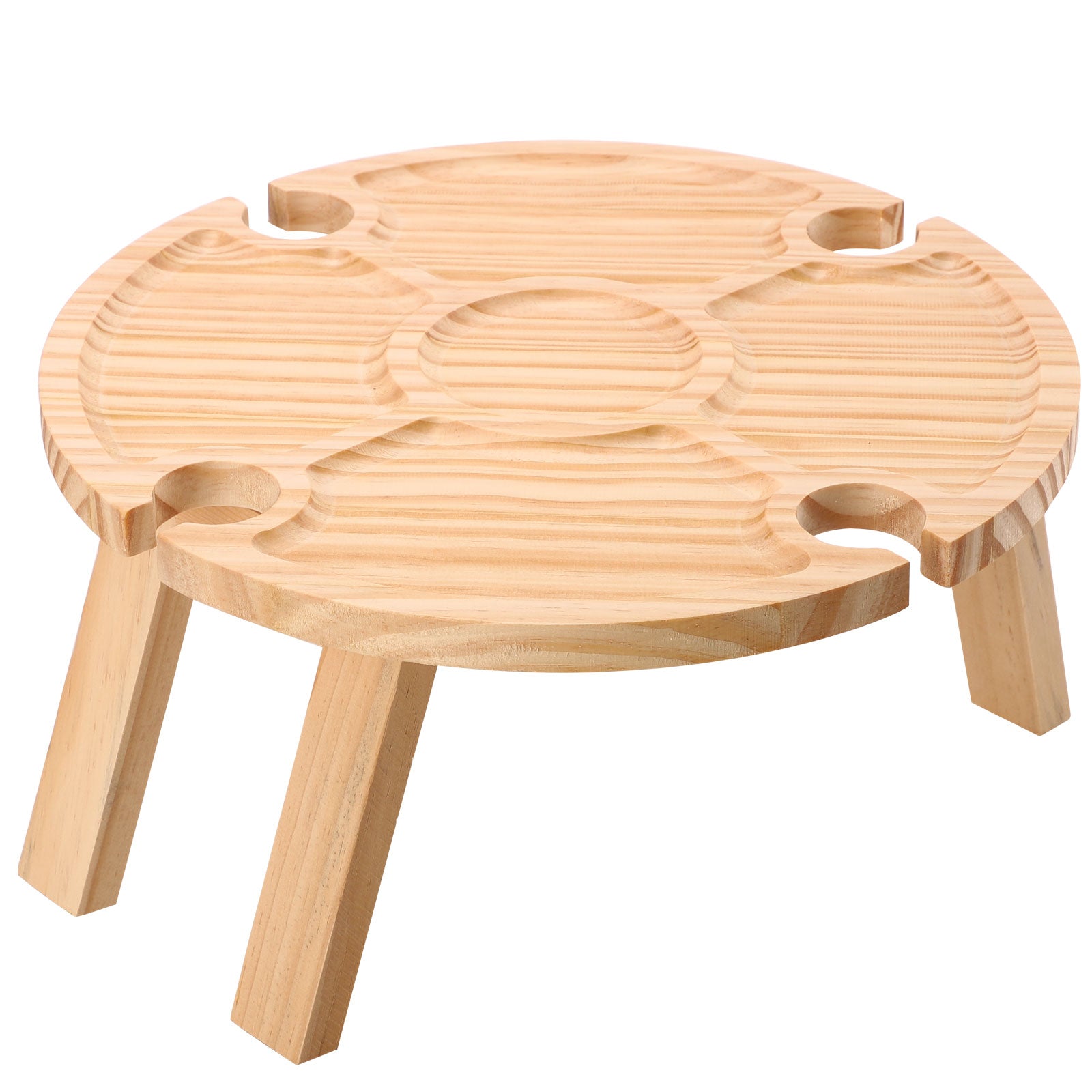 Firlar Wooden Picnic Table Picnic Wine Glass Holder