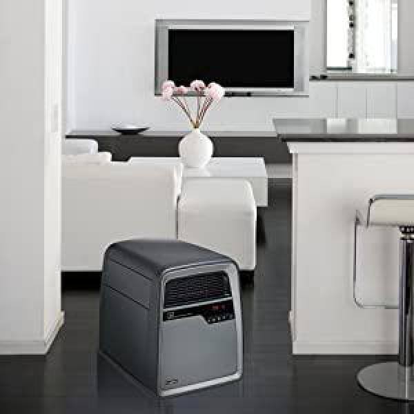 Lasko Infrared Quartz 1500-Watt Electric Portable Space Heater with Remote Control and Cool-Touch Housing 6101