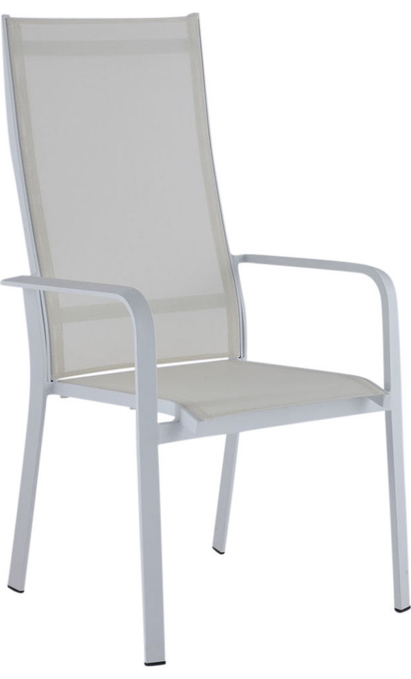 High Back Outdoor Aluminum Chair (Set of 2)   Contemporary   Outdoor Dining Chairs   by HedgeApple  Houzz