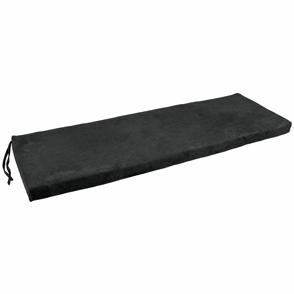 Microsuede Indoor Bench Cushion (57   60   or 63 inches wide)