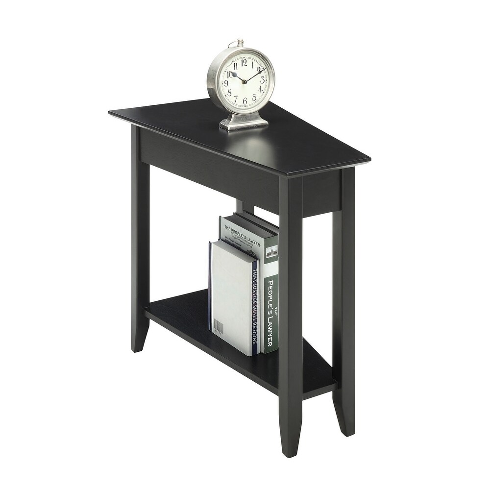 Convenience Concepts American Heritage Wedge End Table with Shelf