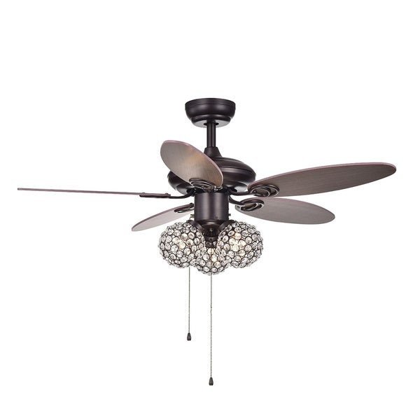 Casimer 5-blade 3-light Crystal Bronze Ceiling Fan Shopping - The Best Deals on Ceiling Fans | 23845372