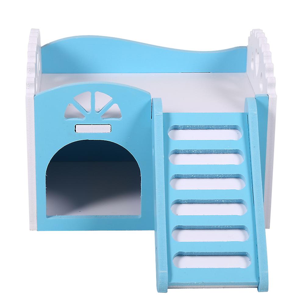 Pet Hamster Small Animal Castle Sleeping House Nest Exercise Toy Blue