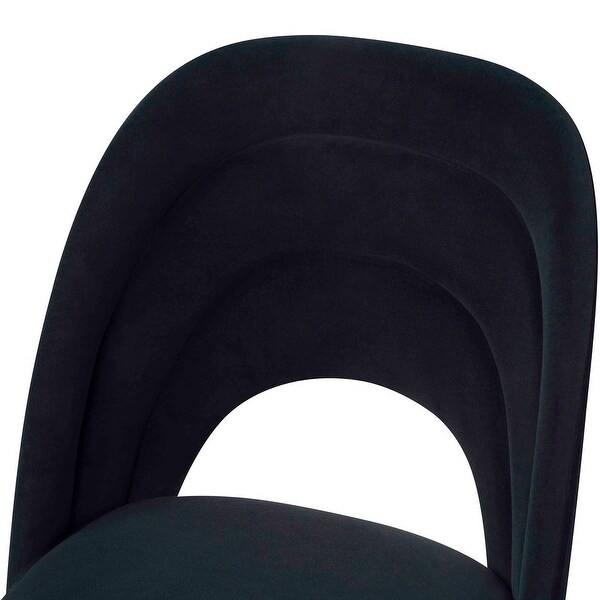 Sia Modern Velvet-upholstered Dining Chair w/ Splayed Steel Legs