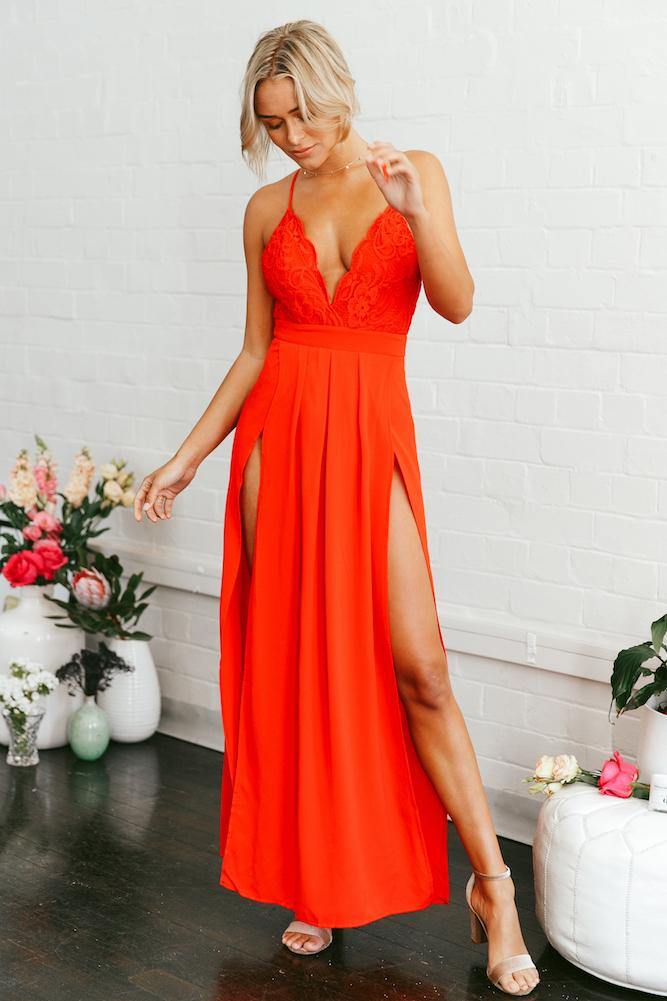 Not Over You Maxi Dress Red