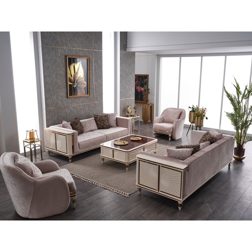 Esta 4 Pieces Living Room Sets 2 Sofa 2 Chair