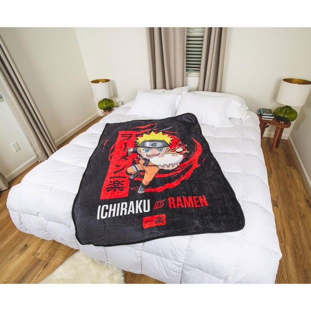 Just Funky Naruto Shippuden Ichiraku Ramen Fleece Throw Blanket 45 X 60 Inches