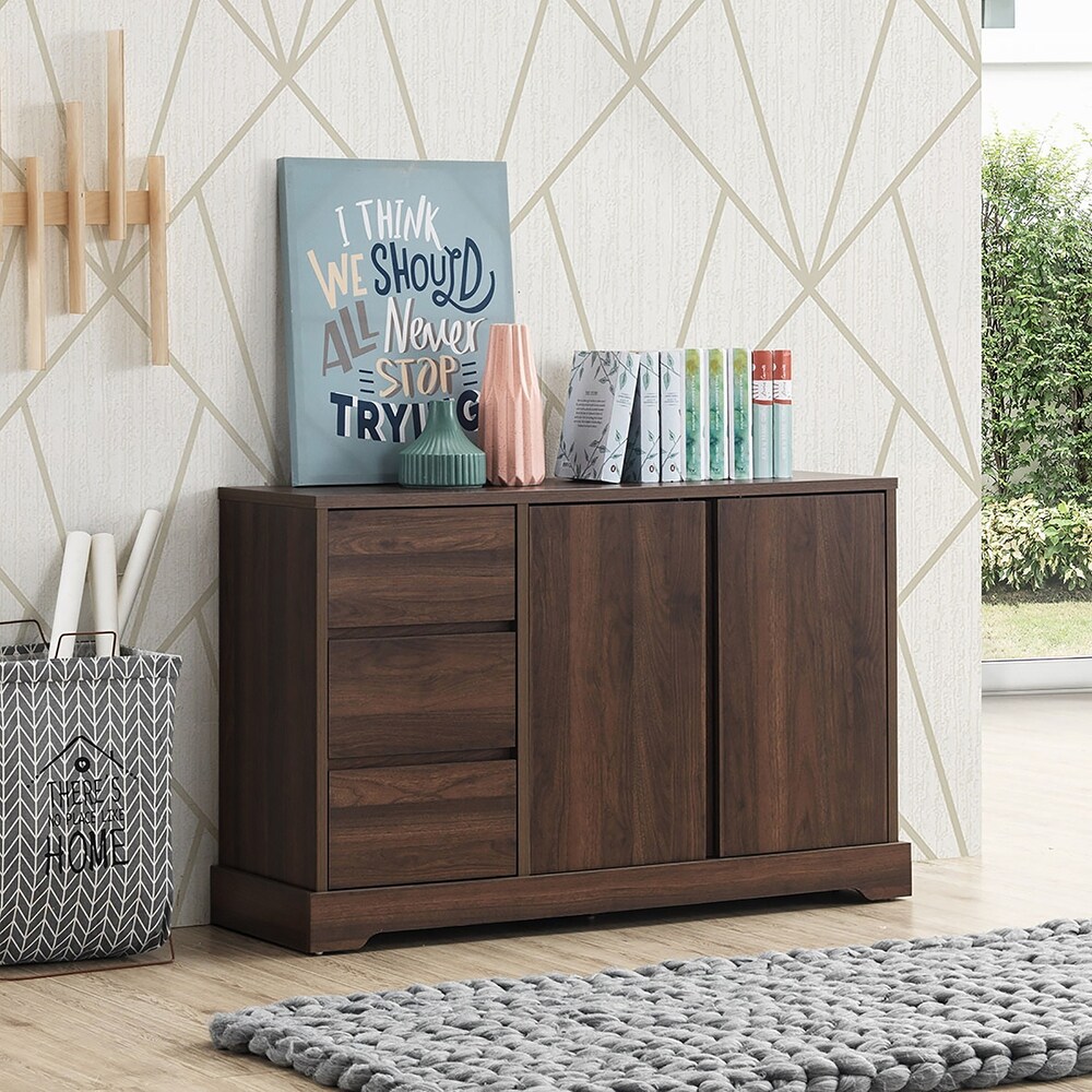 Buffet Sideboard Storage Console Table with Drawers and Cabinets