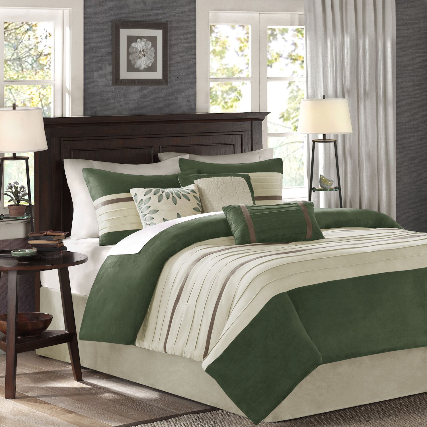 Madison Park Teagan 7-pc. Faux Suede Comforter Set with Throw Pillows