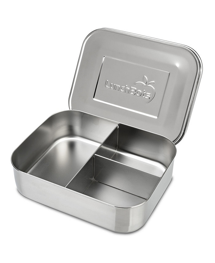 LunchBots Stainless Steel Bento Lunch Box 3 Sections