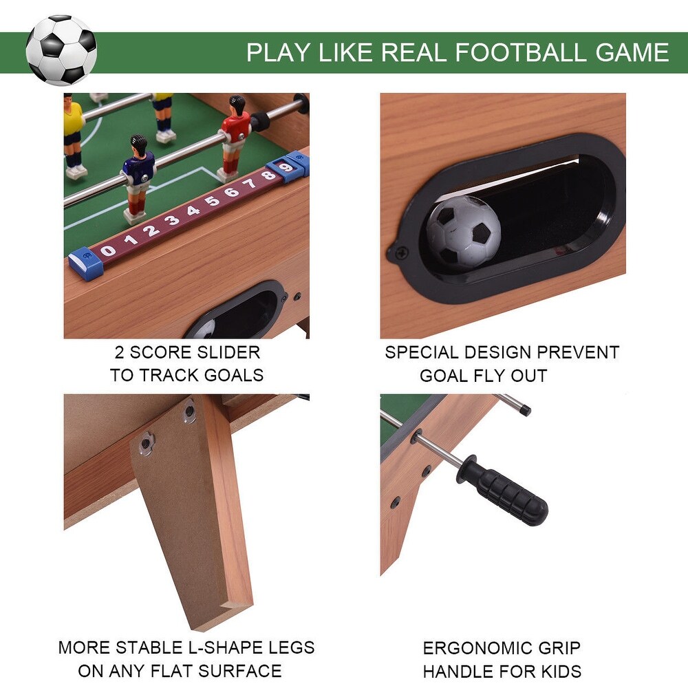 Costway 27'' Foosball Table Competition Game Room Soccer football   27'' x 15'' x 9''