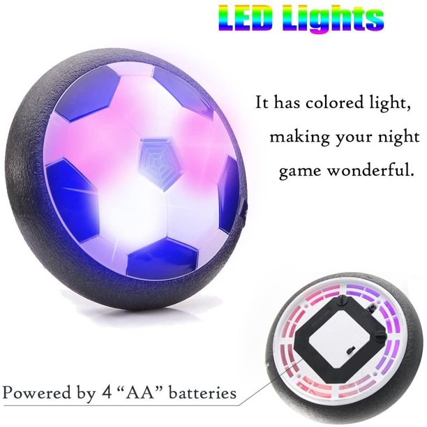 Allaugh LED Rechargeable Hover Soccer Ball, Indoor Floating Soccer Ball with 2 Goals, Soccer Toys Gift for kids Ages 6-12, Red