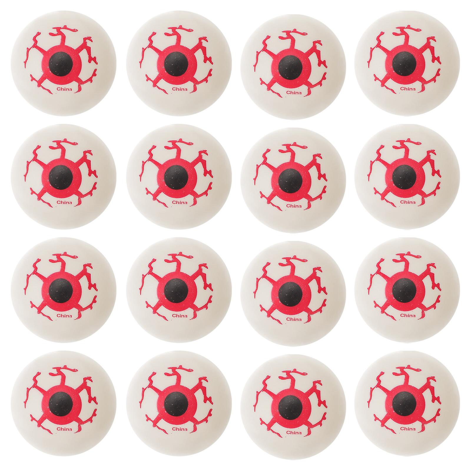 18pcs Halloween Bloody Scary Eyeballs Simulation Red Eyes Spooky Prop Tricky Toy