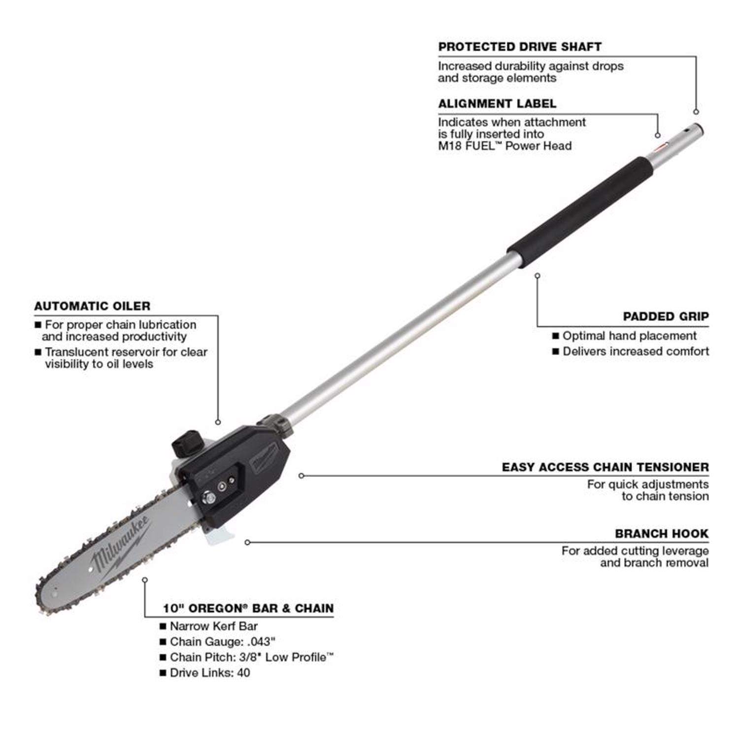 MW M18 FUEL 10 in. Battery Pole Saw