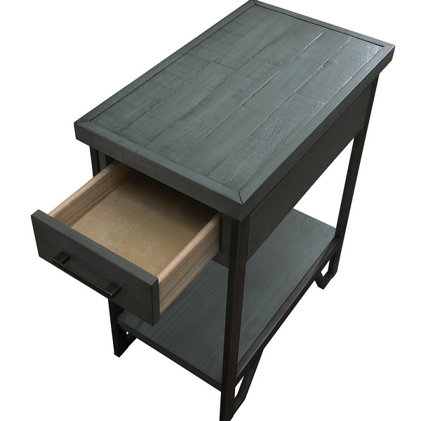 Furniture of America Mingard Rustic 12-inch 1-shelf 1-drawer Side Table