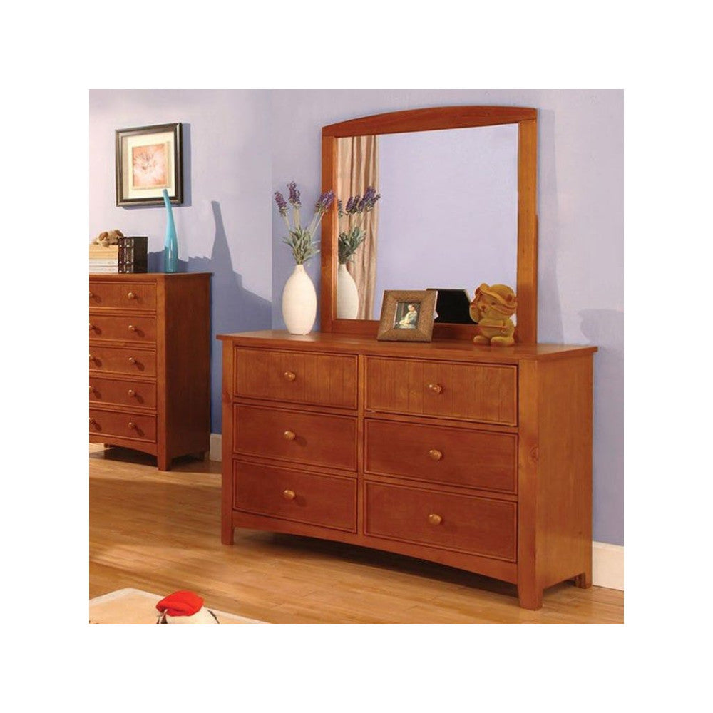 Trendy Wooden Youth Dresser, Oak Brown