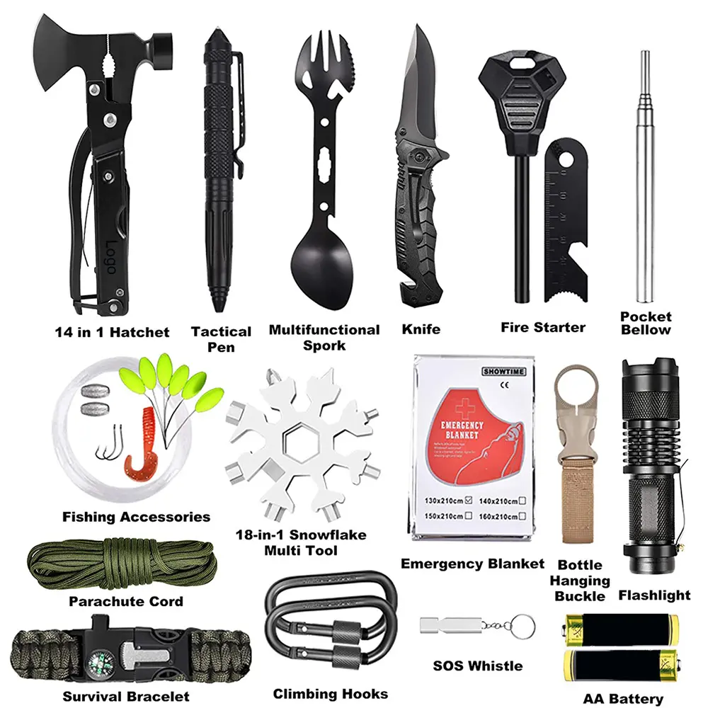 Outdoor Camping Travel Multifunction Wilderness First Aid SOS EDC Emergency Survival Kit