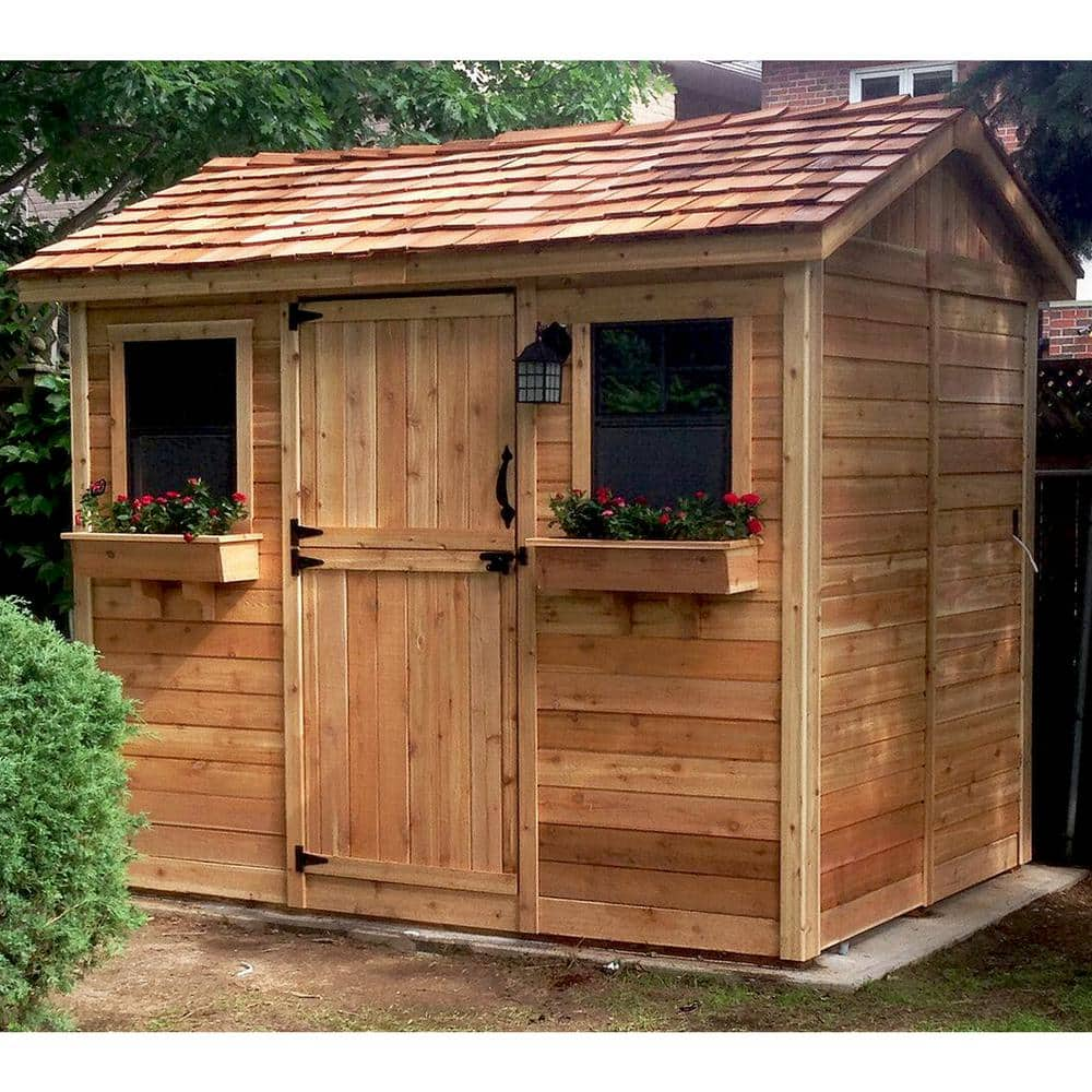 Outdoor Living Today Cabana 6 ft. x 9 ft. Western Red Cedar Garden Shed CB96