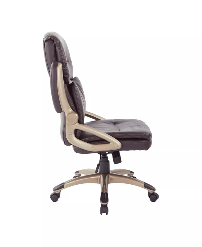 OSP Home Furnishings High Back Leather Executive Office Manager's Chair