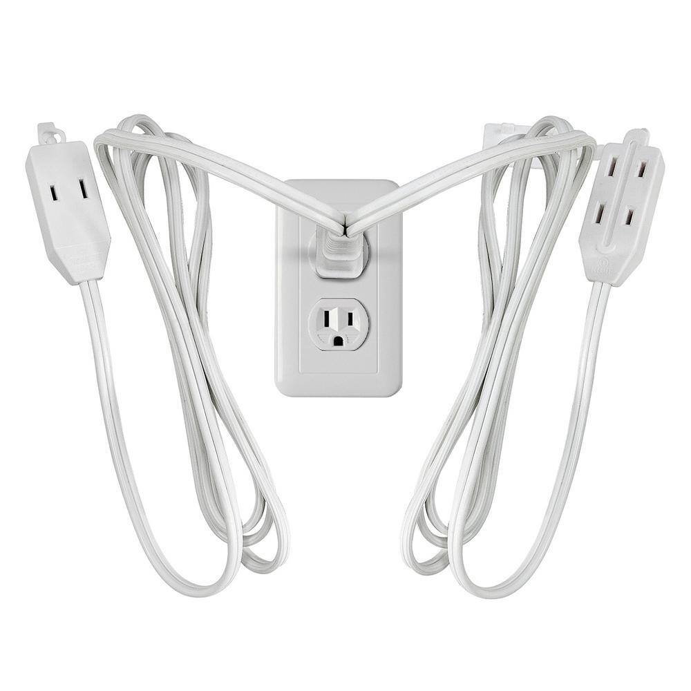 HDX 12ft. 162 Light Duty Indoor Sofa Cord with Two Ends White HWHDT16212