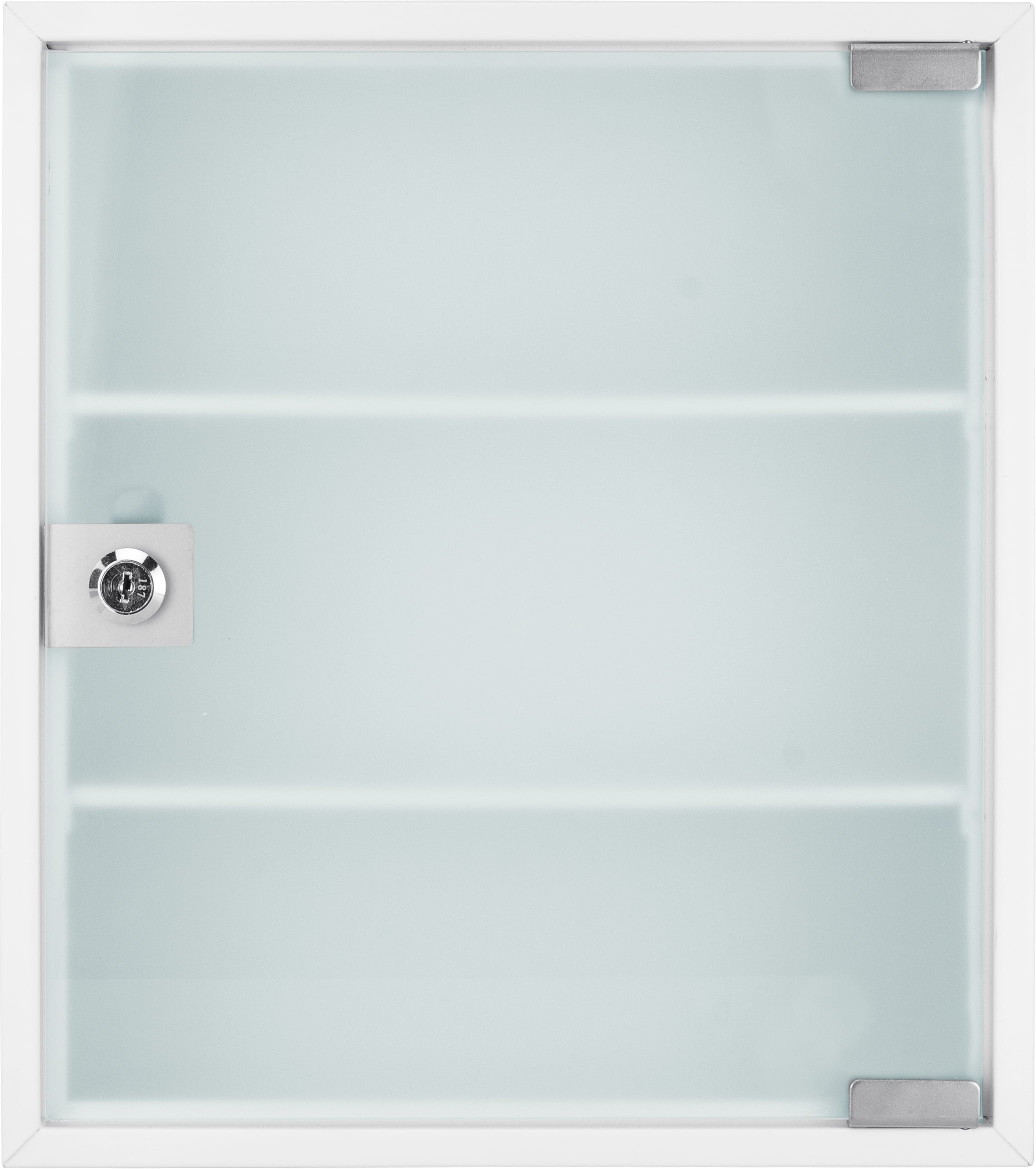 Winbest Large Wall Mount Steel Medical Medicine Storage Cabinet with Glass Door