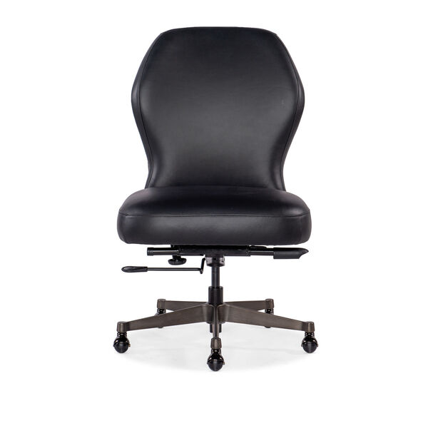 Black and Gunmetal Executive Swivel Tilt Chair