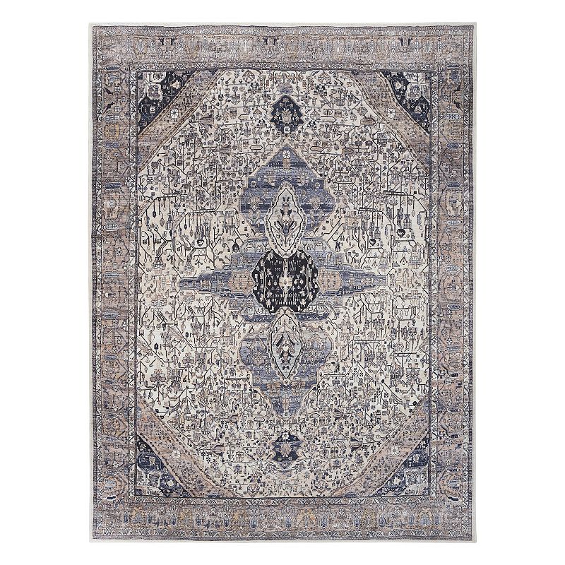 Nourison Brilliance Persian Medallion Washable Indoor Rug