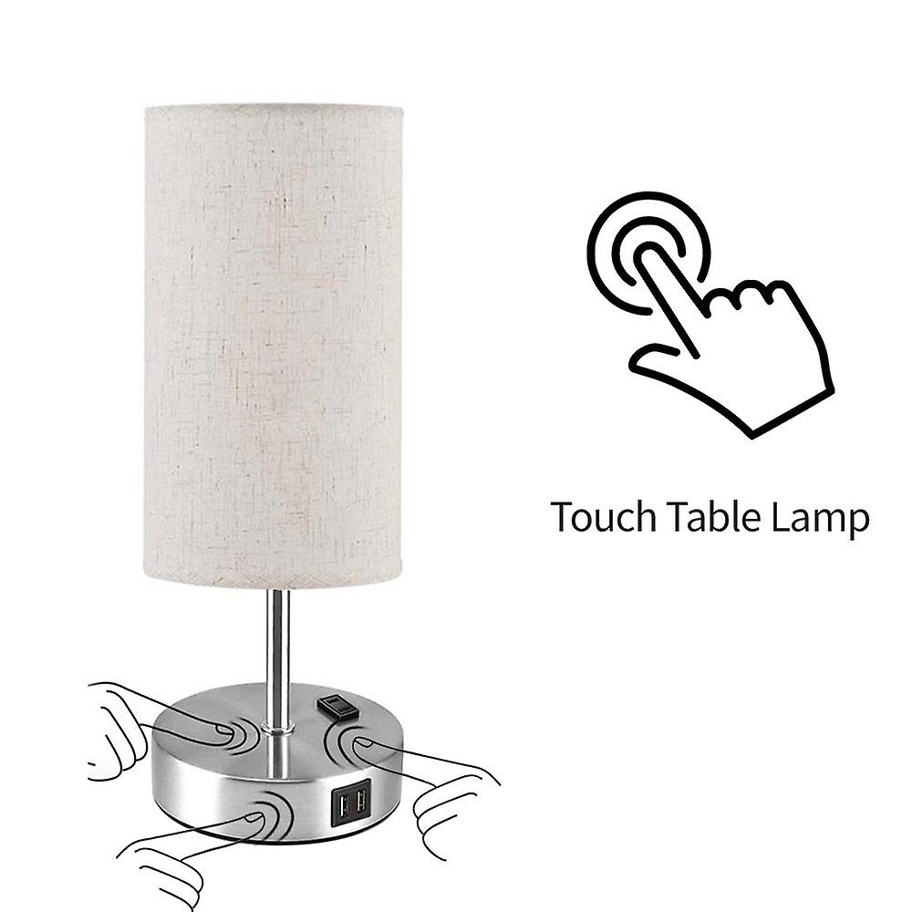 Cloth Cover Table Lamp 3 Level Touching Control Brightness Flexible Night Light Usb Rechargeable Eye-caring Table Light For Studying Reading