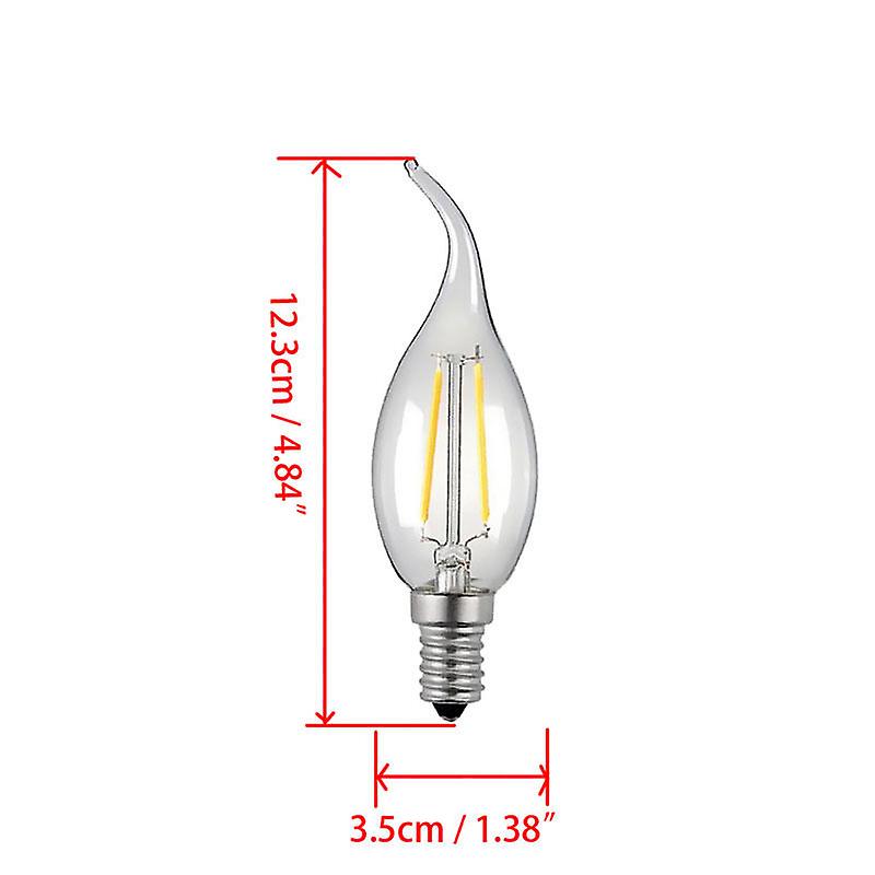 E14 2w Edison Cob ment Retro Led Light Candle/flame Bulb Lamp Chandelier