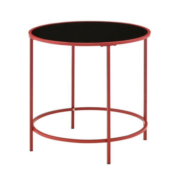 Furniture of America Llewellyn Contemporary Round 22-inch Side Table