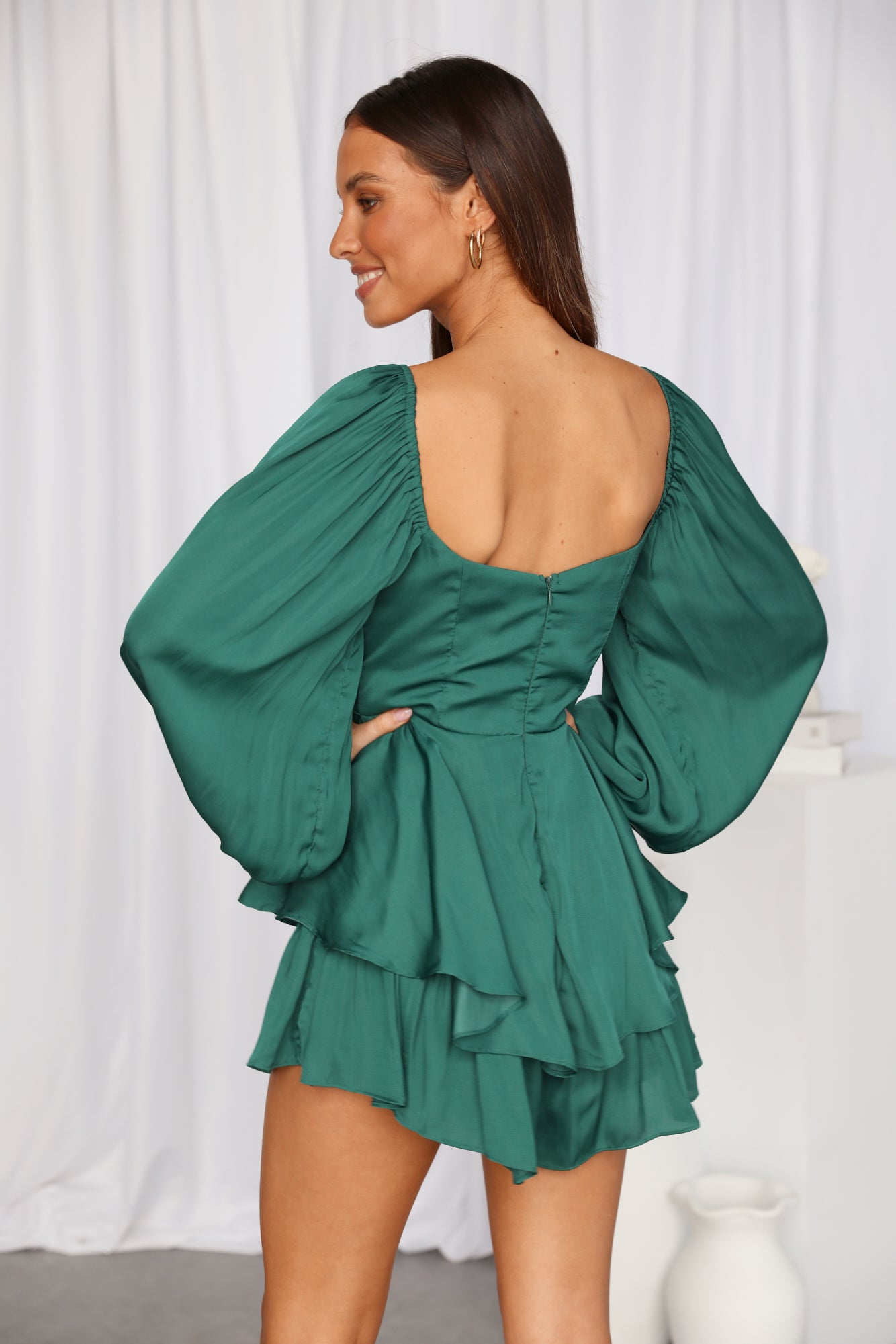 Release Yourself Romper Forest Green