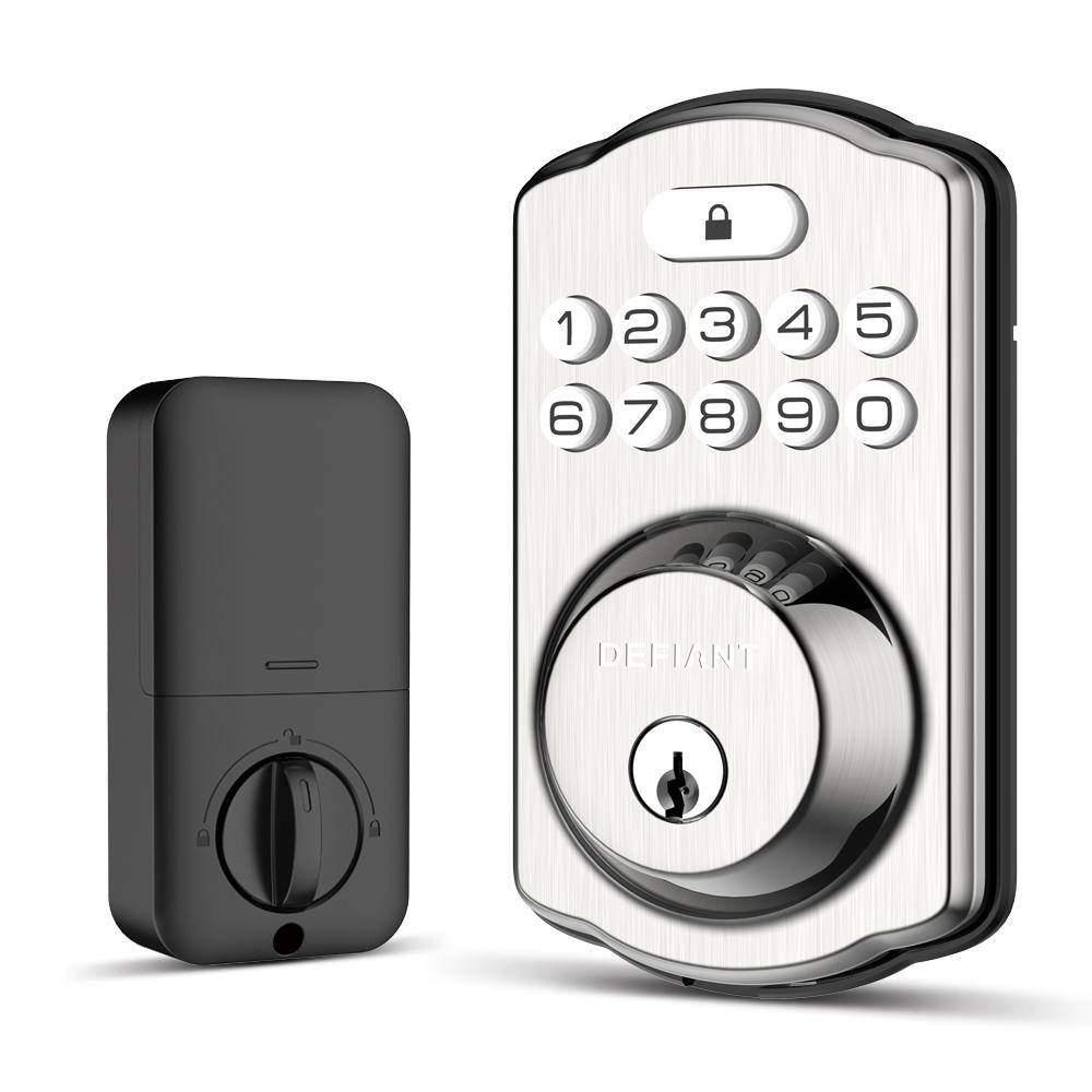 Defiant Single Cylinder Castle Electronic Keypad Deadbolt Satin Nickel KS01-SN