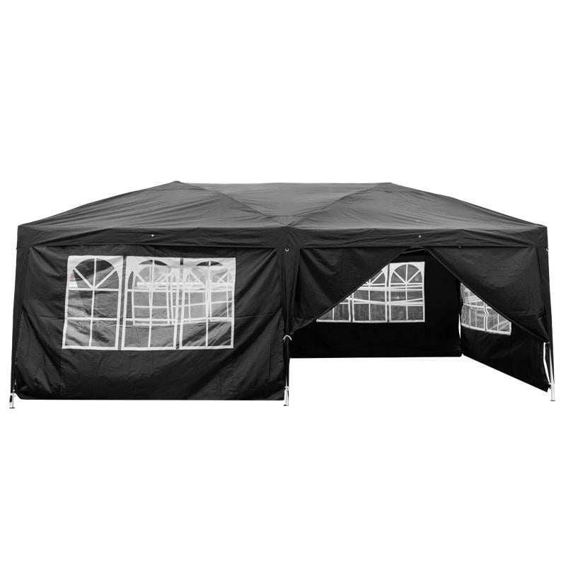 SalonMore Ez Pop Up Canopy Tent Outdoor Folding Patio Gazebo Shade 10'x20' Black