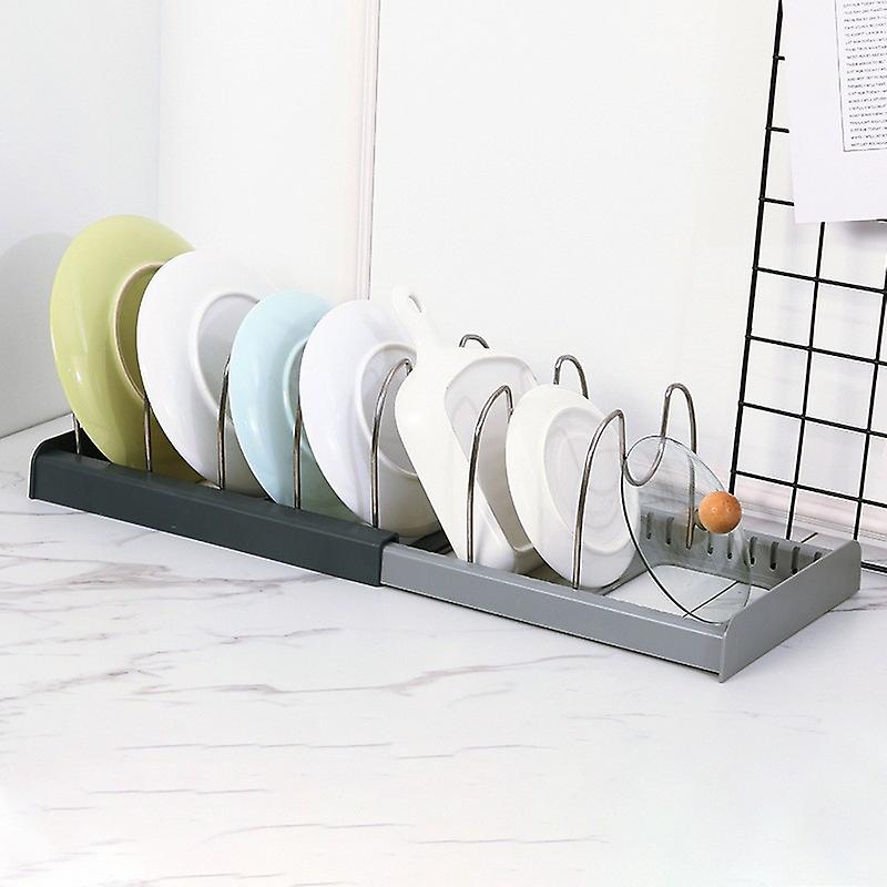 Expandable Pot and Pan Organizer Rack for Cabinet Pot Lid Organizer Holder Cutting Board Cookware Rack Organizer for Cabinet