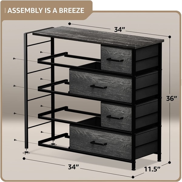 Dresser w/ 8 Drawers Furniture Storage and Chest Tower for Bedroom - - 36792566