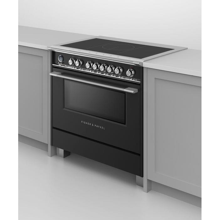 Fisher & Paykel 36-inch Freestanding Electric Range with Induction Technology OR36SCI6B1