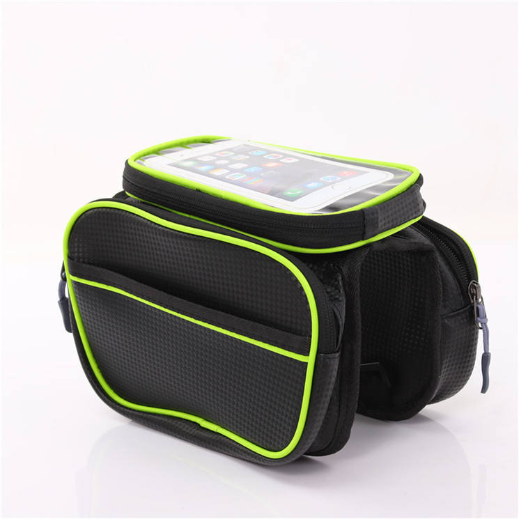 RTS Waterproof Mountain Bike Bag Bicycle Front Frame Handlebar Bag With Touch Screen Cell Phone Pouch Cycling Pack