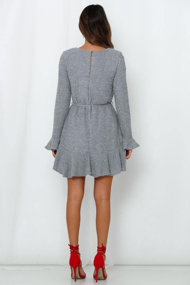 Keep Me Warm At Night Dress Grey