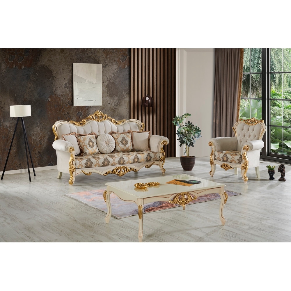 Yakutska 2 Piece One Sofa and One chair Living Room Set