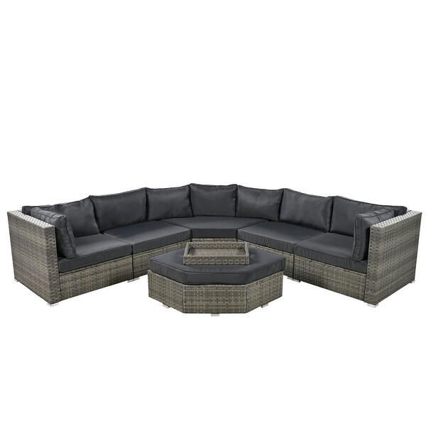 6Piece Rattan Patio Conversation Set