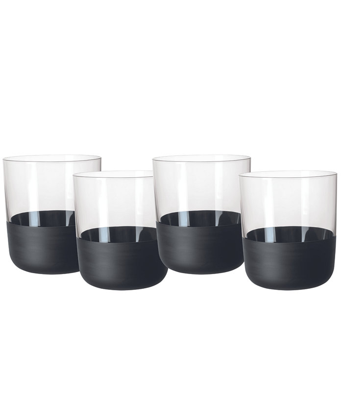 Villeroy and Boch Manufacture Crystal Rock Double Old Fashioned Glasses Set of 4