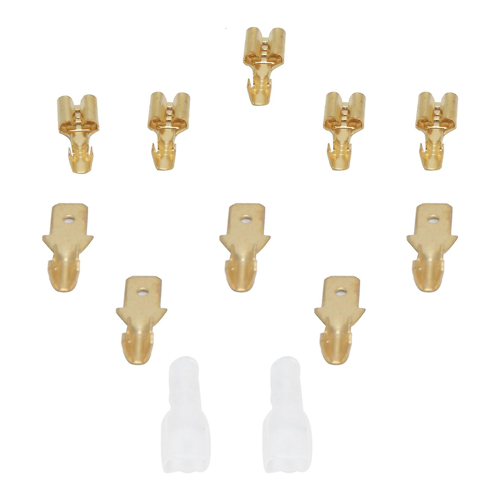 4.8mm Male Female Crimp Terminals Connector With Electrical Insulating Sleeves Accessory