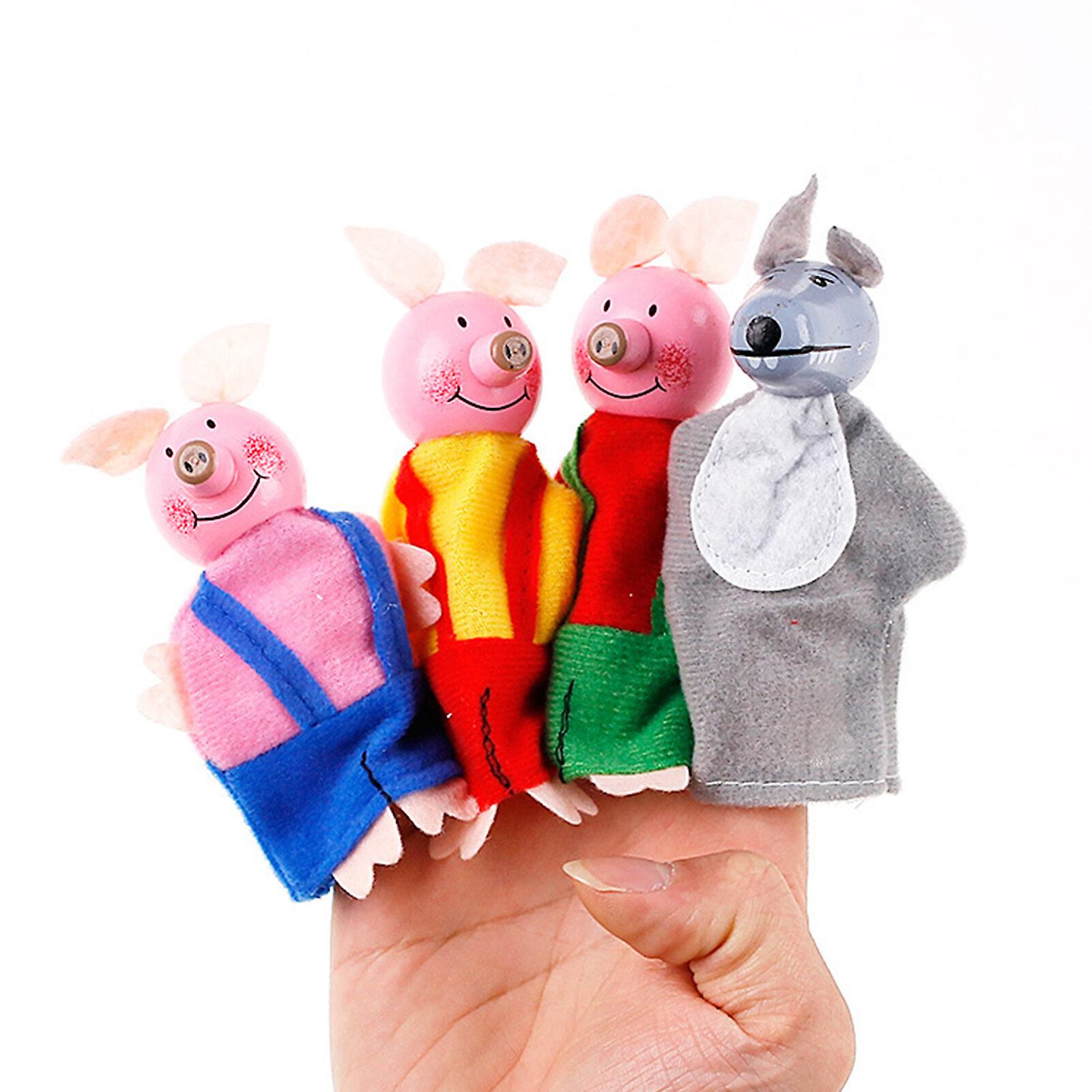 4pcs Animal Finger Puppets Cute Finger Puppets Doll Props Finger Puppet Toys For Kids Toddlers