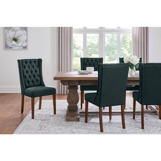 Home Decorators Collection Dorbrook Diamond-Tufted Upholstered Dining Chairs in Charleston Blue (Set of 2) PJC674-PJ224