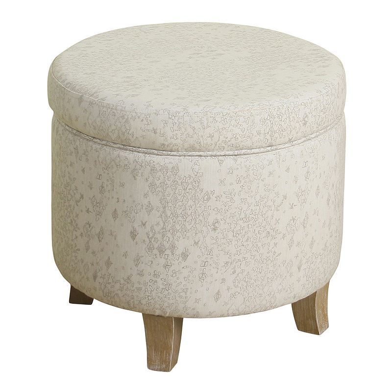 HomePop Cole Classics Round Storage Ottoman