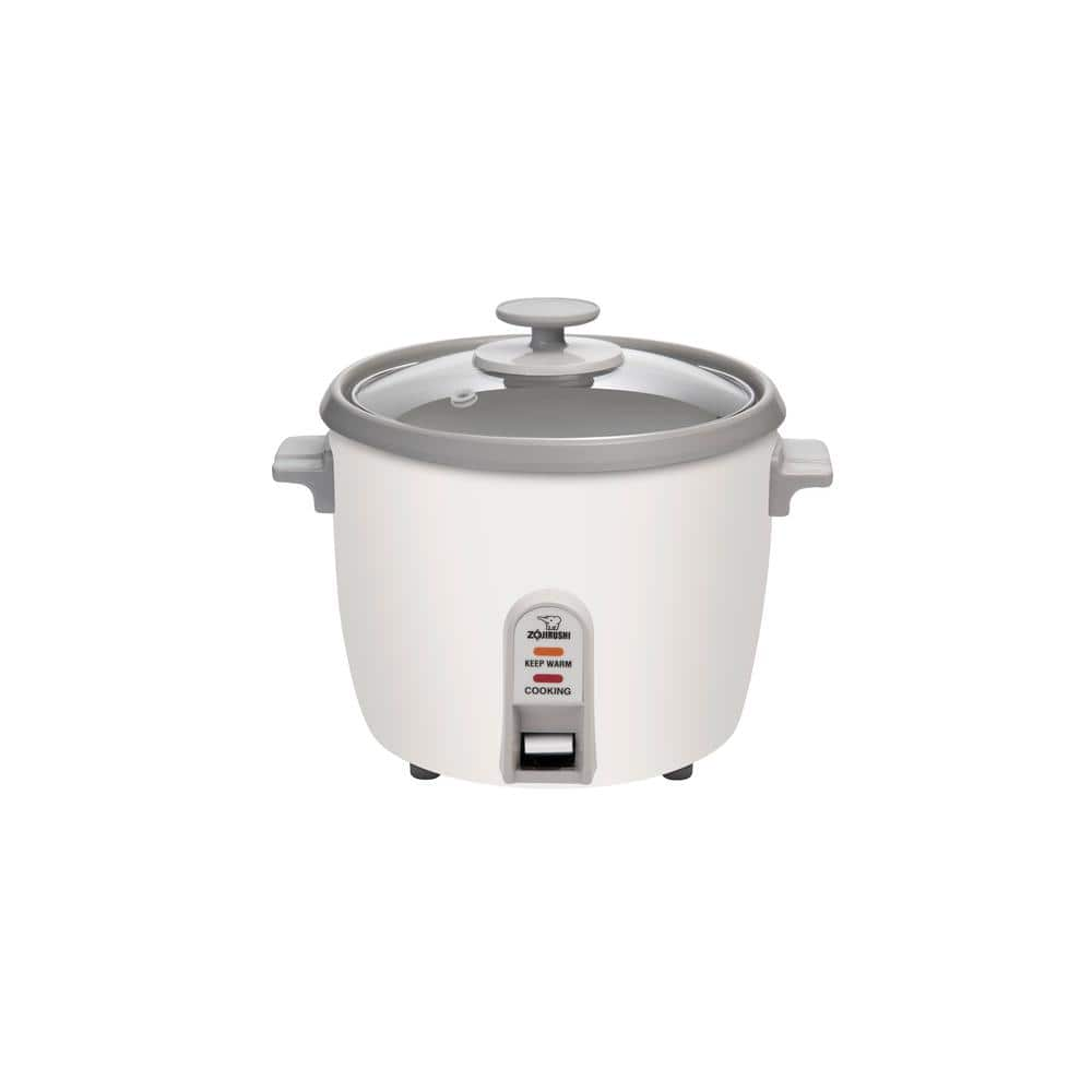 Zojirushi 6-Cup White Rice Cooker with Stainless Steel Steaming Tray NHS-10