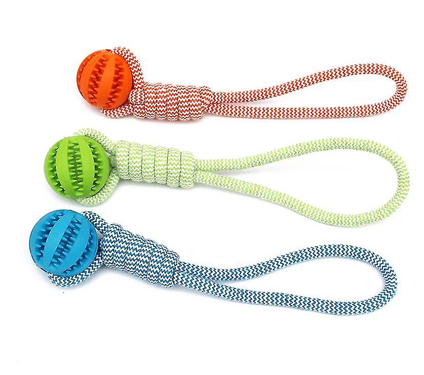 Cotton Rope Leaking Ball Molar Teeth Chewing Dog Toy