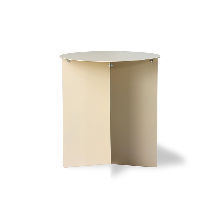 Metal side table - cream