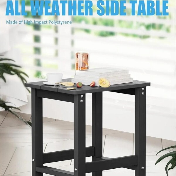 WINSOON Outside Adirondack Square Side Table，Weather Resistant Patio Table